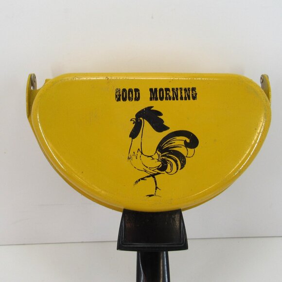 Nordic Ware Omelette Pan Yellow Black Good Morning Rooster Design USA Vintage - Picture 1 of 8